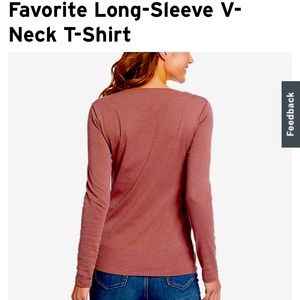Eddie Bauer Women's Favorite Long-Sleeve V-Neck T-Shirt XL NWT